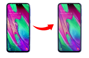 Samsung Galaxy A40  wymiana szybki dotyku, wyświetlacza