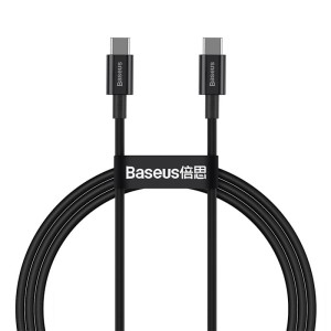 Kabel Baseus Superior USB-C - USB-C 1m czarny 100W