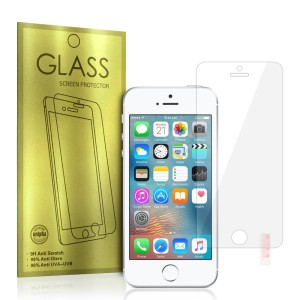 Szkło hartowane 9H GOLD do Apple Iphone 5/5G/5S/SE/6C