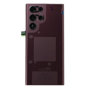 Klapka baterii do Samsung Galaxy S22 Ultra - burgundowa OEM Oryginalna
